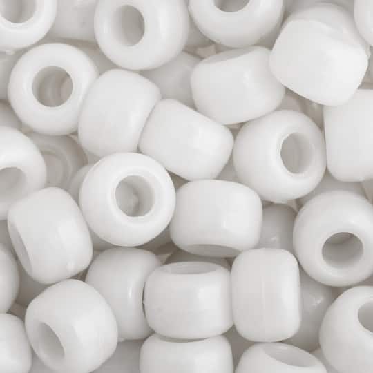 John Bead 9mm Opaque Plastic Pony Beads, 1,000ct